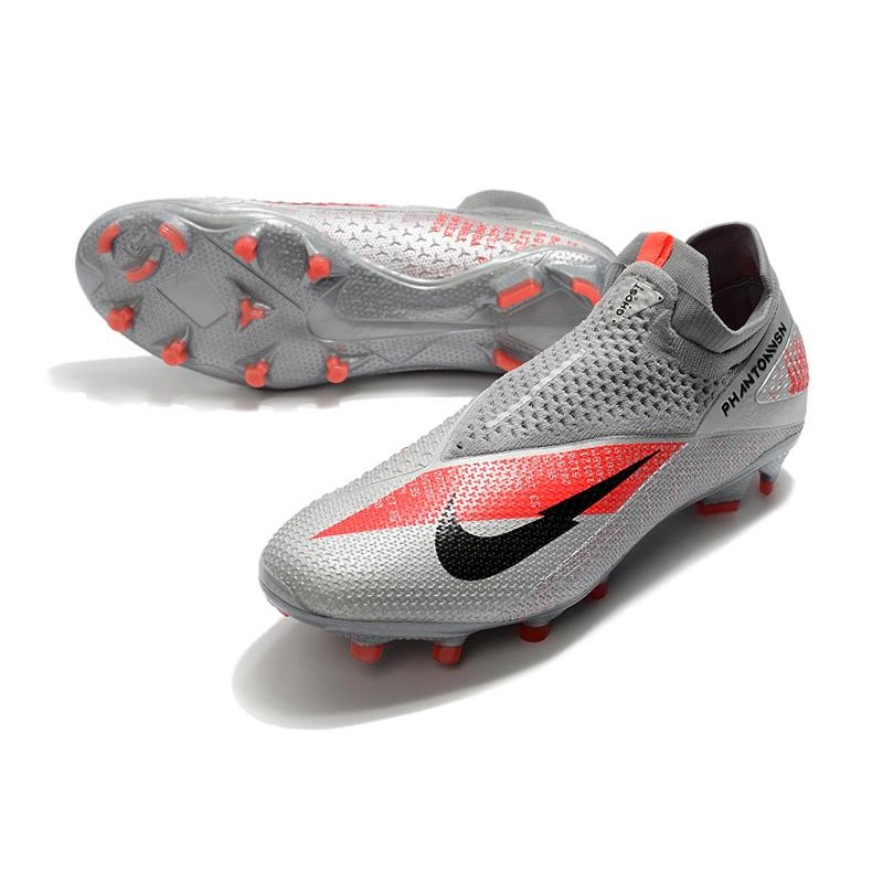 Nike Phantom Vision Elite Dynamic Fit FG Barrio Stříbrná Černá Šedá